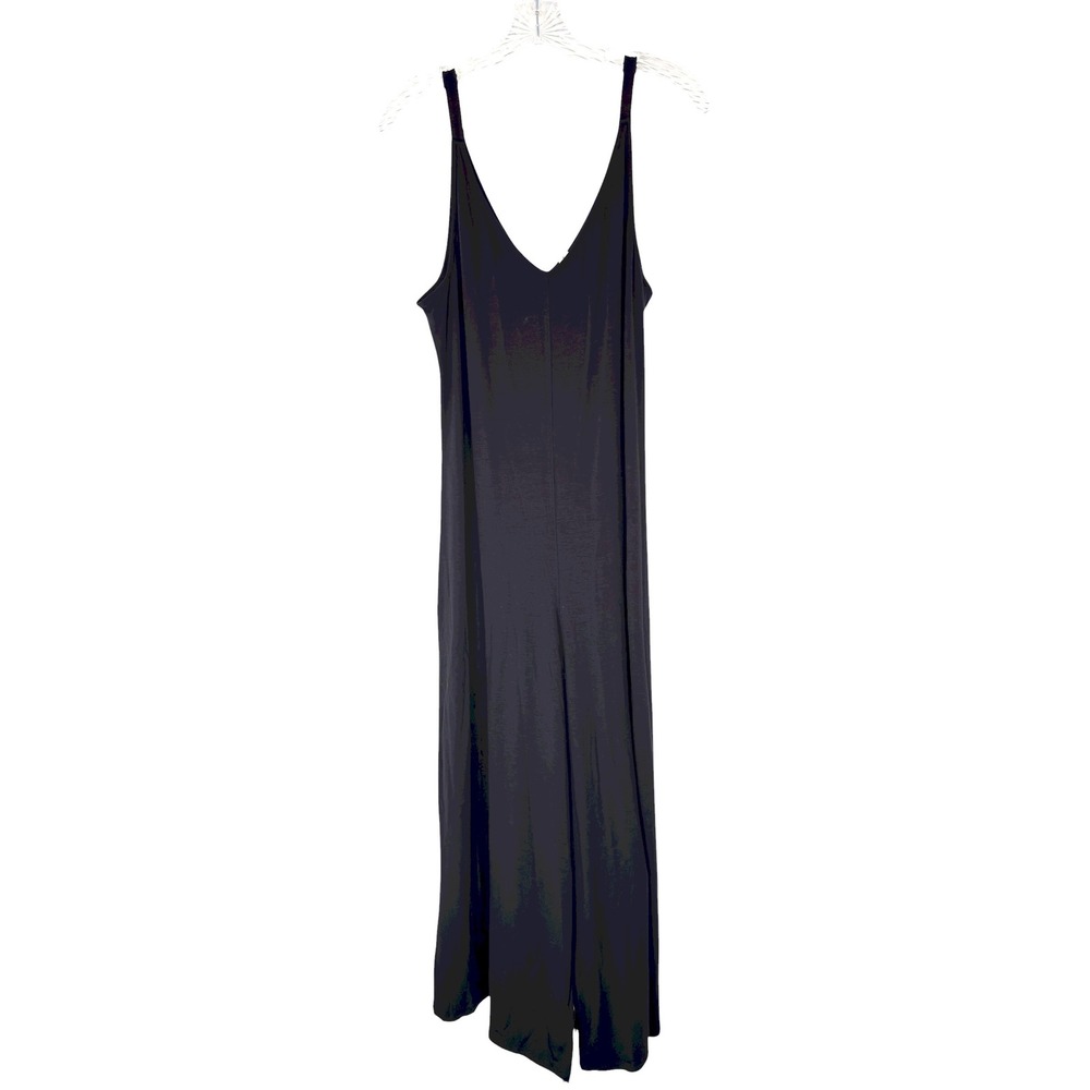 Athleta Jumpsuit Black V-Neck‎ Sleeveless Relaxed Lagenlook One Piece Small